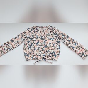 OshKosh B'gosh Girls (Size 4) Colorful Floral Cinched Waist Top/Blouse